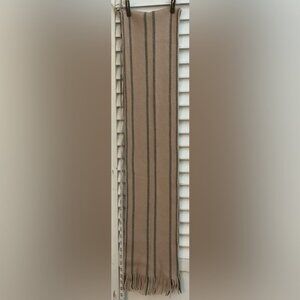 Gap Tan & Olive Lambs Wool Blend Knit Scarf